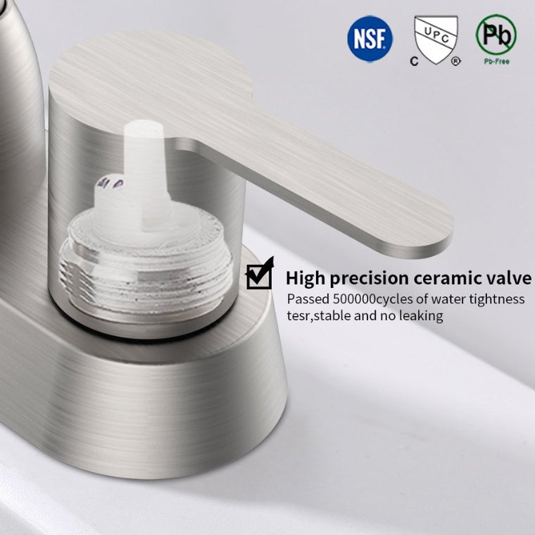 Brushed Nickel Bathroom Sink Faucet