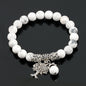 Frosted White Pine Bead Bracelet